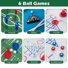 12-in-1 Combo Game Set with Foosball Air Hockey Pool Chess and Ping Pong Doba