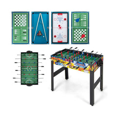 12-in-1 Combo Game Set with Foosball Air Hockey Pool Chess and Ping Pong Doba