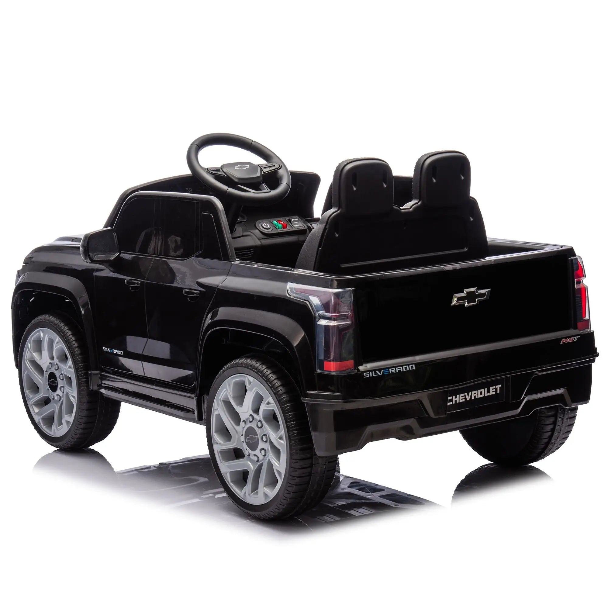 12V Kids Ride on Car W/Parents Control,Licensed Chevrolet Silverado,Four-wheel suspension,LED Lights,Bluetooth,music,USB,MP3,Power display,speeds 1.86-3.11MPH For kids aged 2-5. Doba