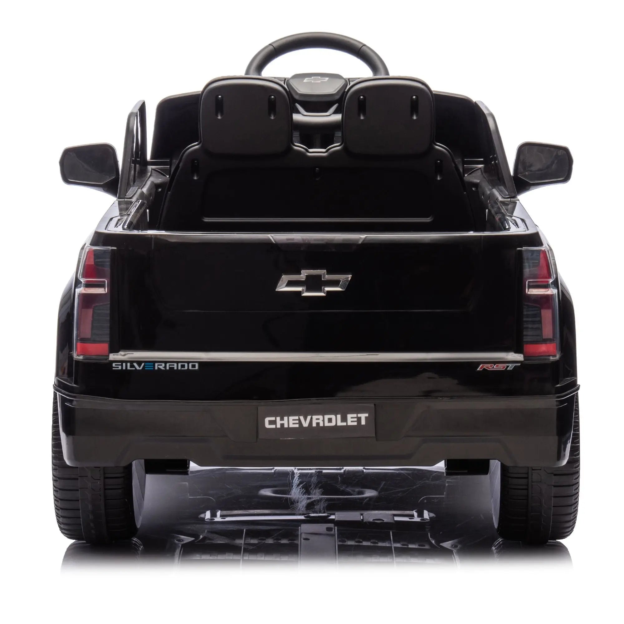 12V Kids Ride on Car W/Parents Control,Licensed Chevrolet Silverado,Four-wheel suspension,LED Lights,Bluetooth,music,USB,MP3,Power display,speeds 1.86-3.11MPH For kids aged 2-5. Doba
