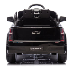 12V Kids Ride on Car W/Parents Control,Licensed Chevrolet Silverado,Four-wheel suspension,LED Lights,Bluetooth,music,USB,MP3,Power display,speeds 1.86-3.11MPH For kids aged 2-5. Doba