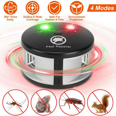 360° Ultrasonic Pest Repeller - Electronic Plug-in Mouse Chaser for Effective Indoor Pest Control Doba