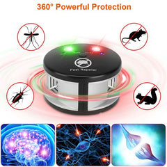 360° Ultrasonic Pest Repeller - Electronic Plug-in Mouse Chaser for Effective Indoor Pest Control Doba