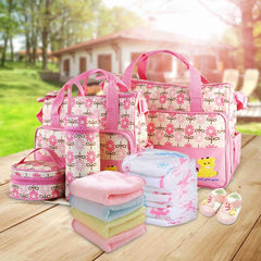 5PCS Baby Nappy Diaper Bags Set Doba