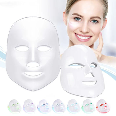 7 Colors LED Facial Mask with EMS Technology - Professional Red Light Therapy for Home Use Doba