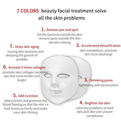 7 Colors LED Facial Mask with EMS Technology - Professional Red Light Therapy for Home Use Doba