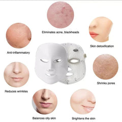 7 Colors LED Facial Mask with EMS Technology - Professional Red Light Therapy for Home Use Doba