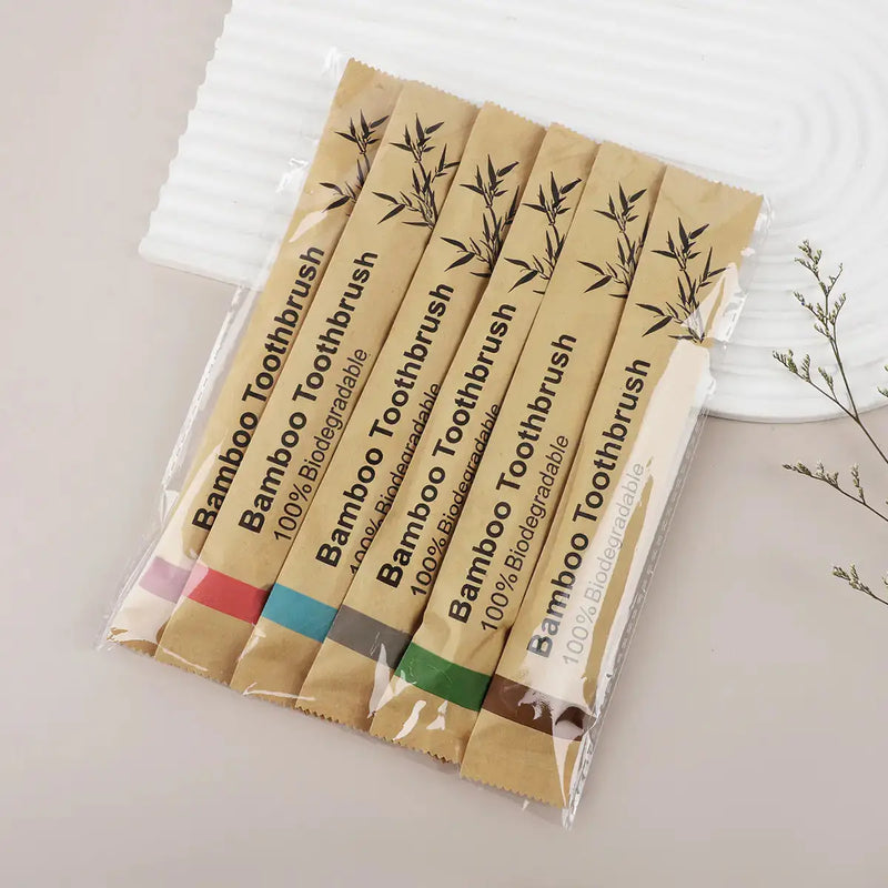 Biodegradable Bamboo Toothbrushes in Paper Bags (Set) Buyers Bargain Club