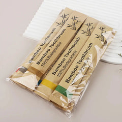 Biodegradable Bamboo Toothbrushes in Paper Bags (Set) Buyers Bargain Club