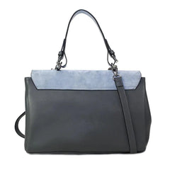 Simonetta Leather Handbag -Serenity / Charcoal Buyers Bargain Club