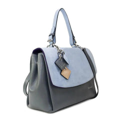 Simonetta Leather Handbag -Serenity / Charcoal Buyers Bargain Club
