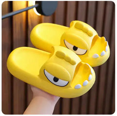 Cute Cartoon Monster Slippers – Non-Slip Platform Slides for Kids & Adults" Buyers Bargain Club