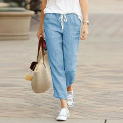 Drawstring Elastic Waist Pants Zendrop