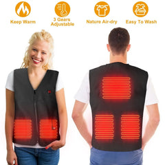 Heat Jacket Vest 3 Heating Gear Adjustable USB Doba
