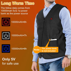 Heat Jacket Vest 3 Heating Gear Adjustable USB Doba