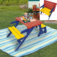 KID'S MULTI-FUNCTIONAL ARM CHAIR;  TABLE+ 2 BENCHES; All-in-one Doba
