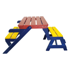 KID'S MULTI-FUNCTIONAL ARM CHAIR;  TABLE+ 2 BENCHES; All-in-one Doba