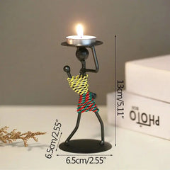 Nordic Metal Abstract Character Candle Holder Buyers Bargain Club