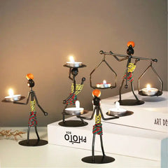 Nordic Metal Abstract Character Candle Holder Buyers Bargain Club