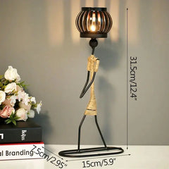 Nordic Metal Abstract Character Candle Holder Buyers Bargain Club