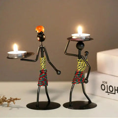 Nordic Metal Abstract Character Candle Holder Buyers Bargain Club