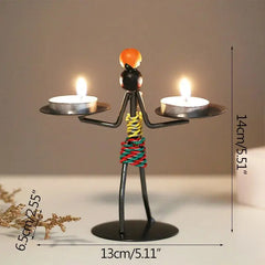 Nordic Metal Abstract Character Candle Holder Buyers Bargain Club