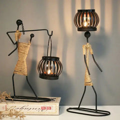 Nordic Metal Abstract Character Candle Holder Buyers Bargain Club
