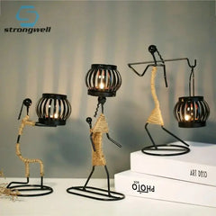Nordic Metal Abstract Character Candle Holder Buyers Bargain Club
