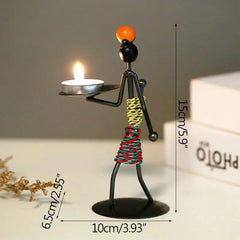 Nordic Metal Abstract Character Candle Holder Buyers Bargain Club