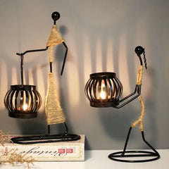 Nordic Metal Abstract Character Candle Holder Buyers Bargain Club
