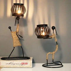 Nordic Metal Abstract Character Candle Holder Buyers Bargain Club