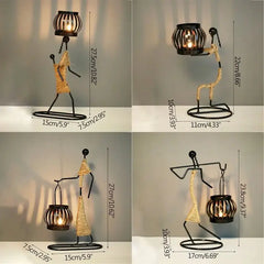 Nordic Metal Abstract Character Candle Holder Buyers Bargain Club
