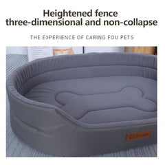 Orthopedic Dog Bed for Medium Dogs – Ultra-Comfortable Pet Couch with Removable Washable Cover, Waterproof Lining & Non-Skid Bottom, Grey Doba