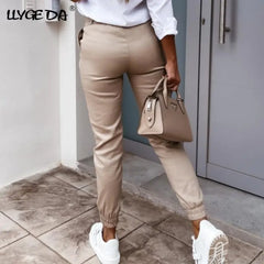 Pencil Harem Skinny Women's Pants Solid Elastic Waist, Women Pant,  Autumn Fashion Trousers For Female Doba