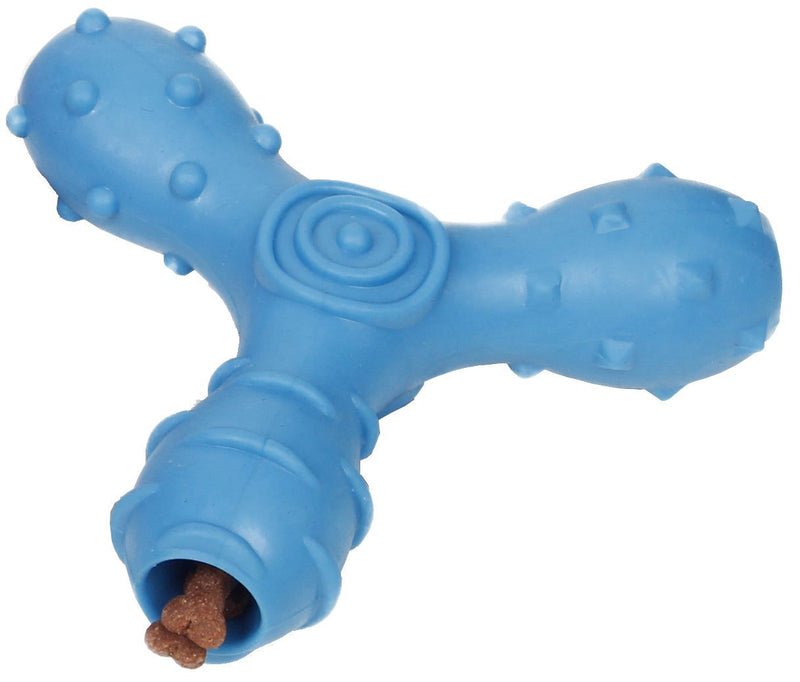 Pet Life 'Tri-Chew' Treat Dispensing and Chewing Interactive TPR Dog Toy Doba
