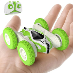 Remote Control Flip Stunt Car(Green); 4WD 2.4Ghz Remote Control Toys; Double Sided Flips 360°Rotating RC Stunt Car; Toy For 5 6 7 8 Year Old Boys Girls Doba