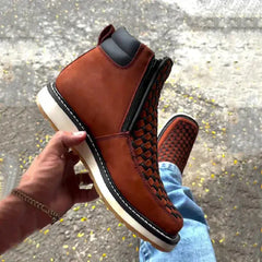 Retro Hand-Woven Cowboy Boots ZENDROP