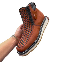 Retro Hand-Woven Cowboy Boots ZENDROP