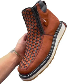 Retro Hand-Woven Cowboy Boots ZENDROP