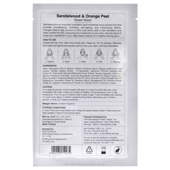 Skin Secrets Hydrating Sheet Mask - Sandalwood and Orange Peel by Nykaa Naturals for Women - 1 Pc Mask Doba