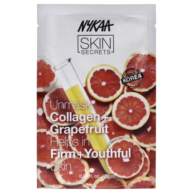 Skin Secrets Sheet Mask - Collagen and Grapefruit by Nykaa Naturals Doba