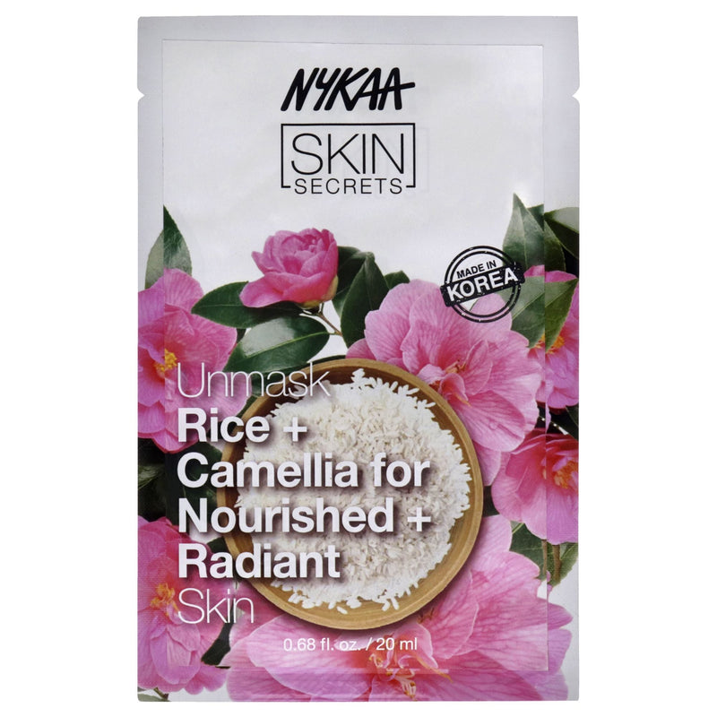 Skin Secrets Sheet Mask - Rice and Camellia by Nykaa Naturals for Women - 1 Pc Mask Doba
