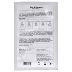 Skin Secrets Sheet Mask - Rice and Camellia by Nykaa Naturals for Women - 1 Pc Mask Doba