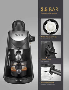 Steam Epresso Machine - 4 cup Doba
