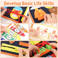 Toddler's Montessori Educational Busy Board Zendrop