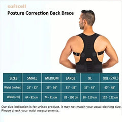 Unisex Back Brace Posture Corrector (Order A Size Up) Doba