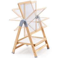 VEVOR 2-in-1 Kids Art Easel Double-Sided Wooden Magnetic Whiteboard Chalkboard Doba