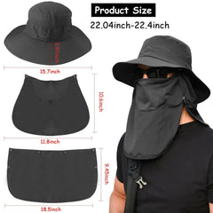 Wide Brim Sun Hat UV Protection Bucket Cap For Hiking Camping Fishing Safari Men Buyers Bargain Club