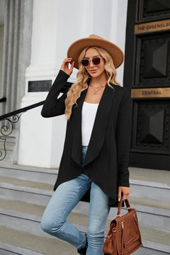 Women's cardigan long sleeved sweater casual lightweight knitted front cardigan, autumn fashion clothing Doba