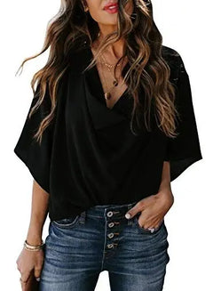 Womens Short Sleeve Chiffon Shirt Doba